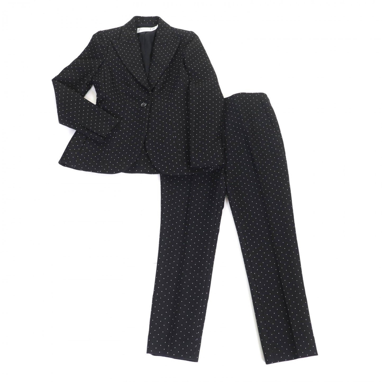 Christian Dior setup wool Black White Jacket 40/Pants 38