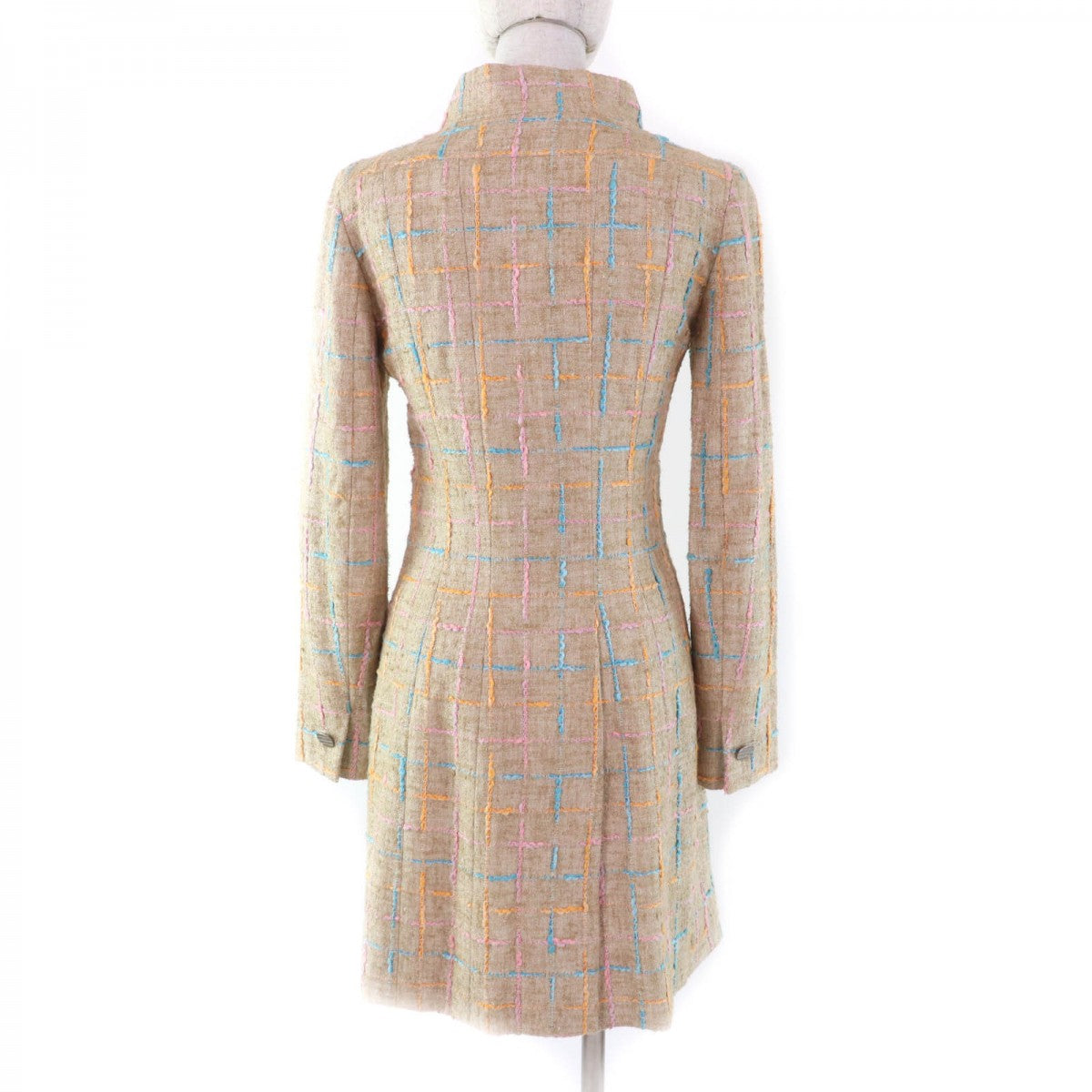 CHANEL coat 01P P17594 Outer: 83% viscose (rayon), Outer: 17% cotton, Lining: 100% silk beige Women 34