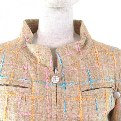 CHANEL coat 01P P17594 Outer: 83% viscose (rayon), Outer: 17% cotton, Lining: 100% silk beige Women 34