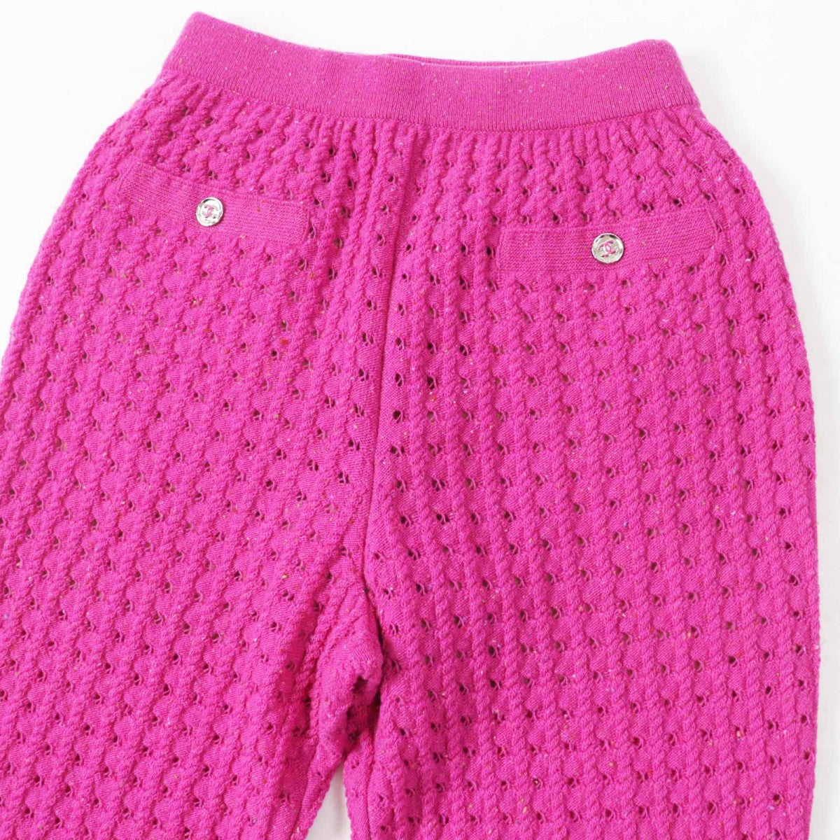 CHANEL Pants 23A P75369 Main: 100% wool, part: 96% wool, part: 3% nylon, part: 1% polyurethane, lining: 86% silk Fuchsia (pink type) Women 34