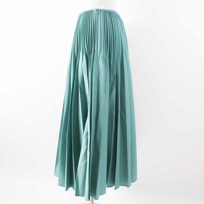 FENDI Pleated skirt FQ7073 Main: 60% mohair, Main: 40% wool, Part: 60% rayon, Part: 40% cotton Green type Women 40