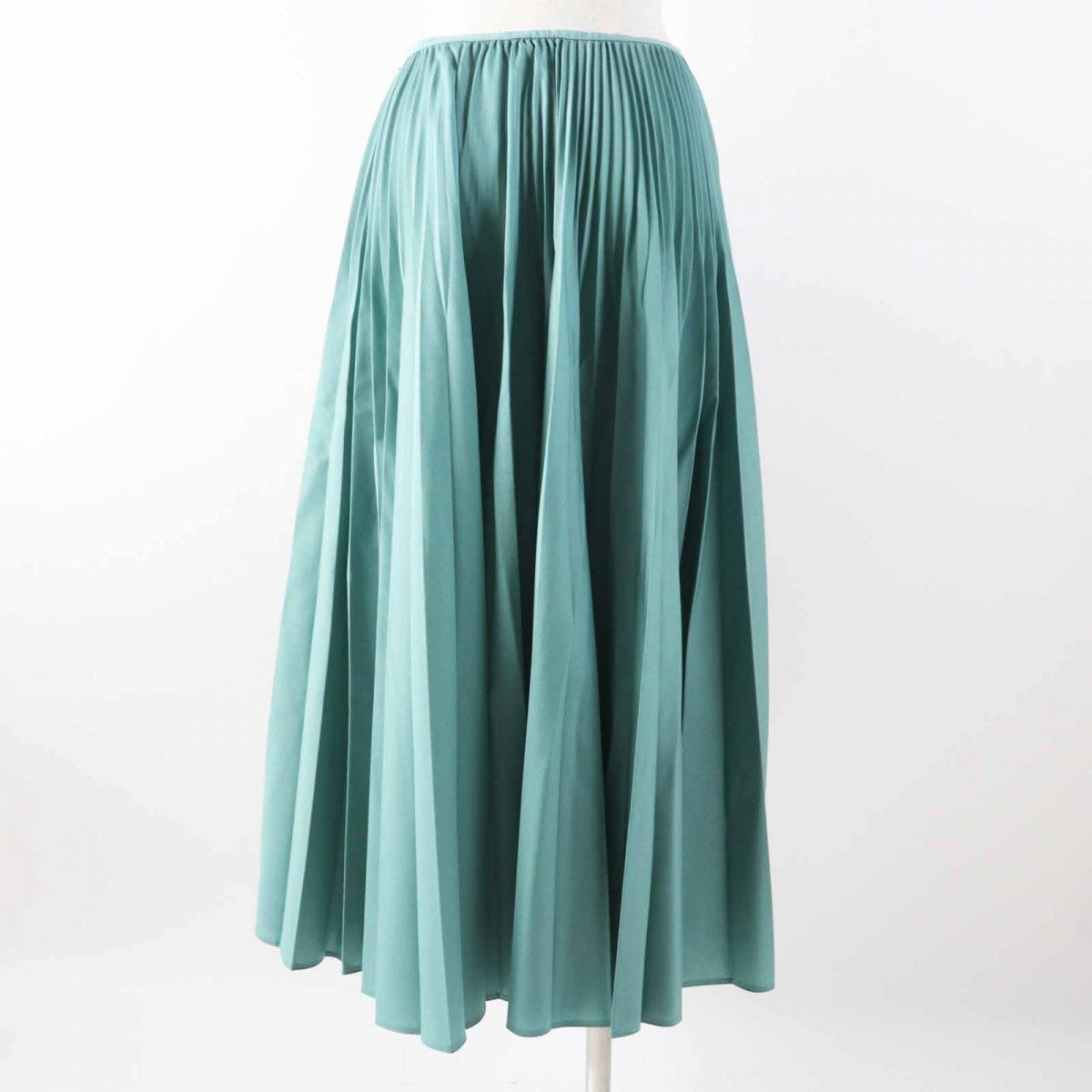 FENDI Pleated skirt FQ7073 Main: 60% mohair, Main: 40% wool, Part: 60% rayon, Part: 40% cotton Green type Women 40