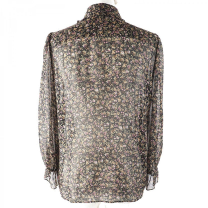 CELINE blouse Main: 100% silk Black Brown type Women 34