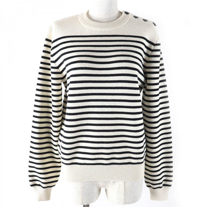 CELINE knit 3ZA4145I Outer material: 93% cotton, Outer material: 6% nylon, Outer material: 1% polyurethane Ivory black Women S