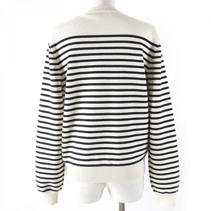 CELINE knit 3ZA4145I Outer material: 93% cotton, Outer material: 6% nylon, Outer material: 1% polyurethane Ivory black Women S