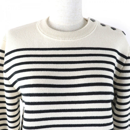 CELINE knit 3ZA4145I Outer material: 93% cotton, Outer material: 6% nylon, Outer material: 1% polyurethane Ivory black Women S