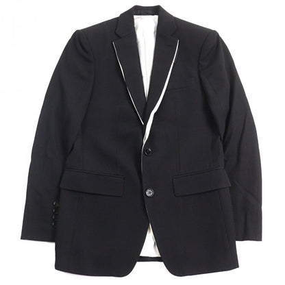 BURBERRY LONDON tailored jacket 4559227 Outer: 100% wool, Lining: 100% cupra, Sleeve lining: 50% acetate, Sleeve lining: 50% cupra, Part: 68% wool Black White mens 44