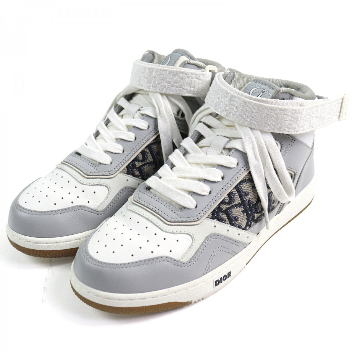 Dior HOMME sneakers 3SH132ZIR Main: Leather Gray white B27 LT CALF OBLIQUE JAC mens 39