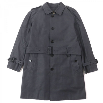 BURBERRY LONDON trench coat Main: 100% cotton, Leather part: cowhide, Lining: cotton, Sleeve lining: polyester, Liner: 100% wool Dark gray mens M