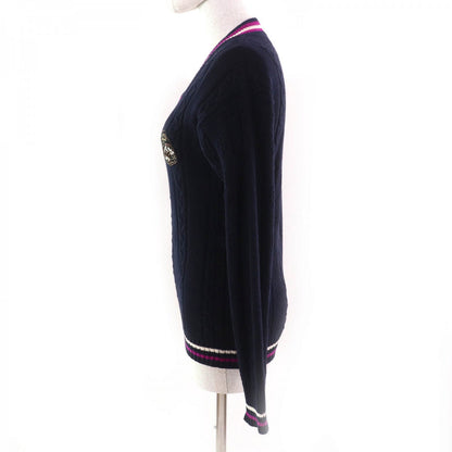 CHANEL knit P44160K04587 cashmere Navy Purple White 36