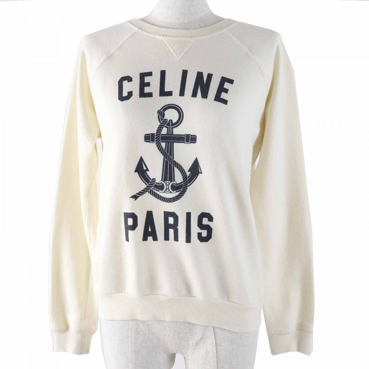 CELINE sweat 2Y244450I Main: 86% cotton, Main: 14% cashmere off white Women XS