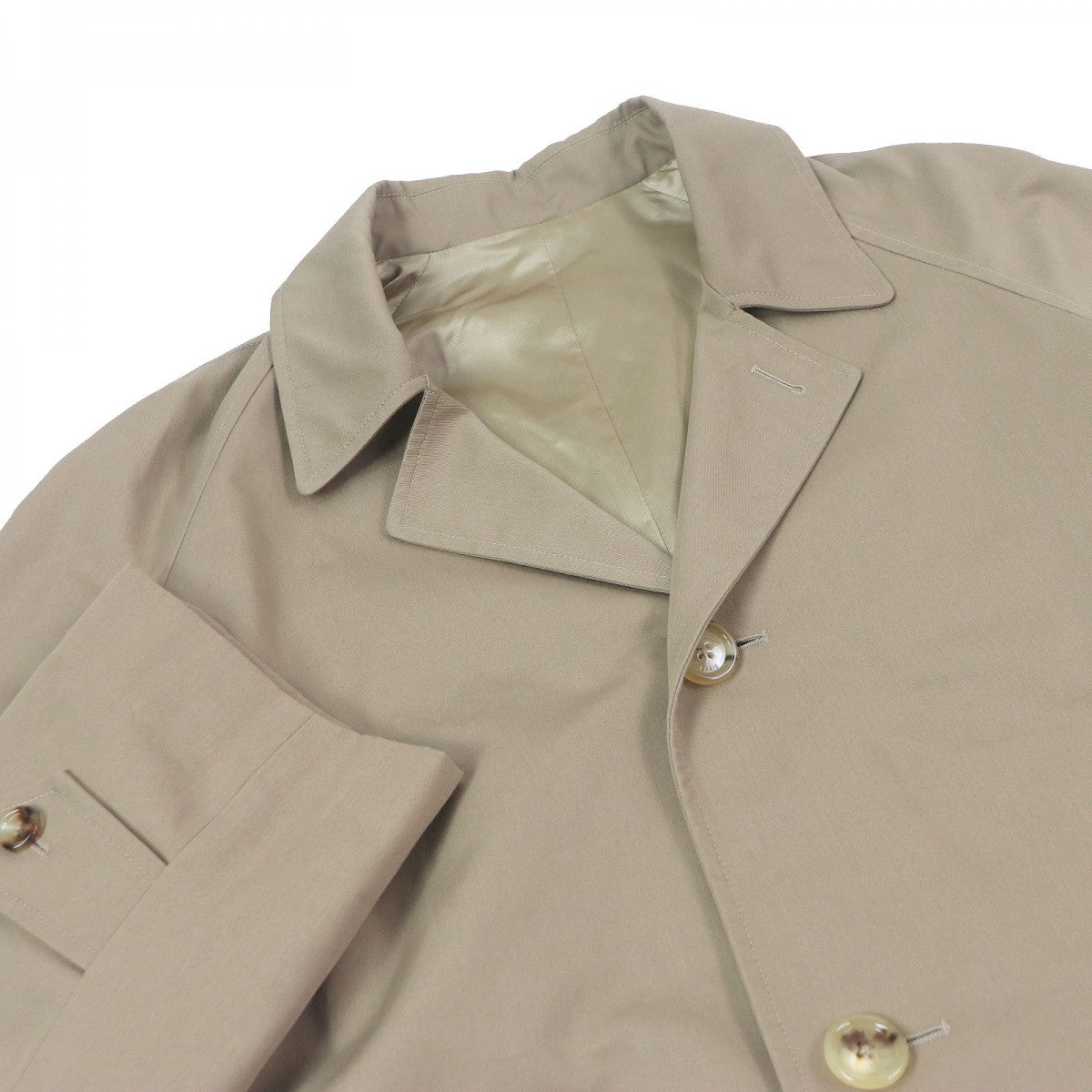 CELINE coat 2M82A004N Outer: 65% polyester, Outer: 35% cotton, Lining: 54% cupra, Lining: 46% rayon, Part: 100% cotton beige mens 46