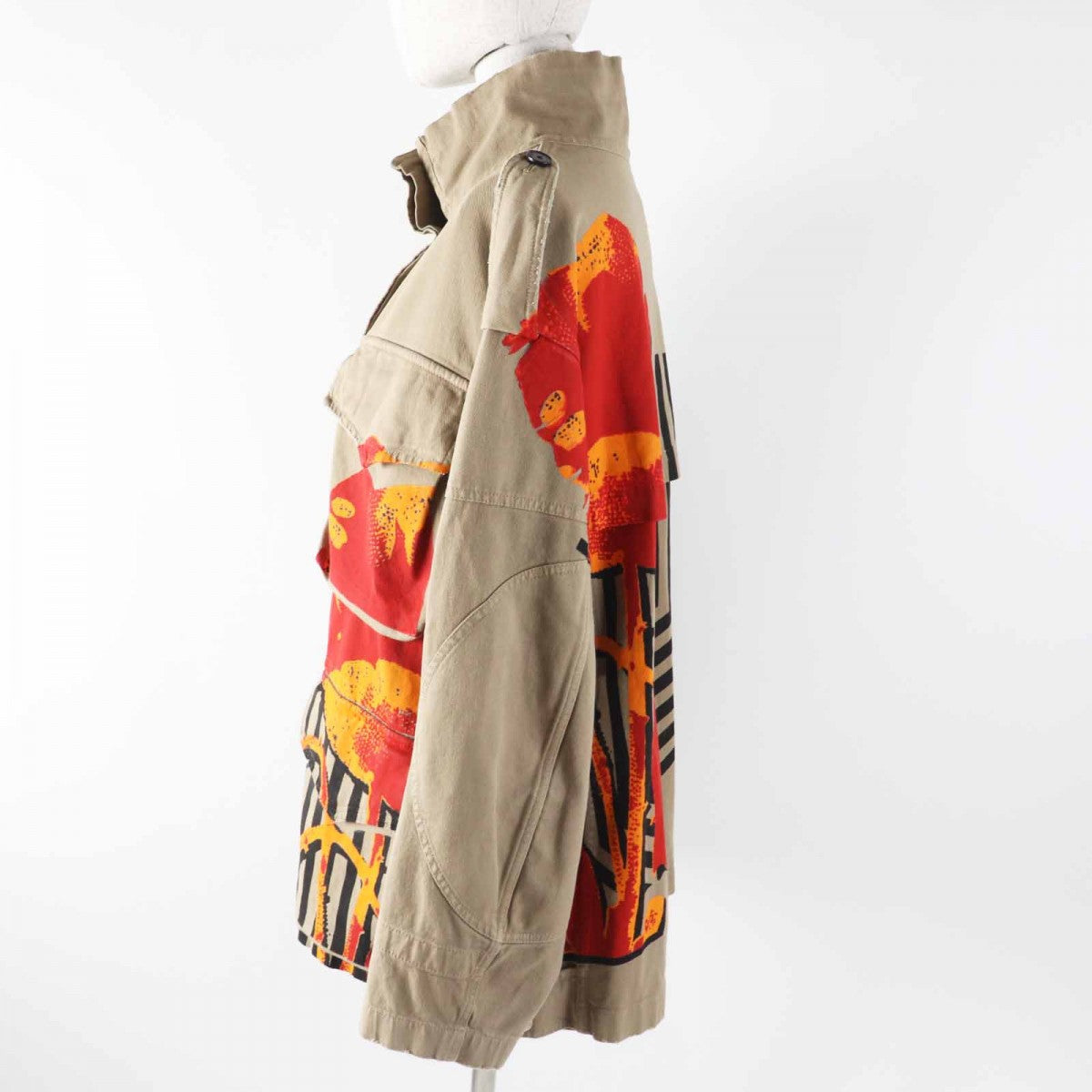 Christian Dior Jacket 227C47A3347 Main: 99% cotton, Main: 1% polyurethane Beige type Red Orange Women 38