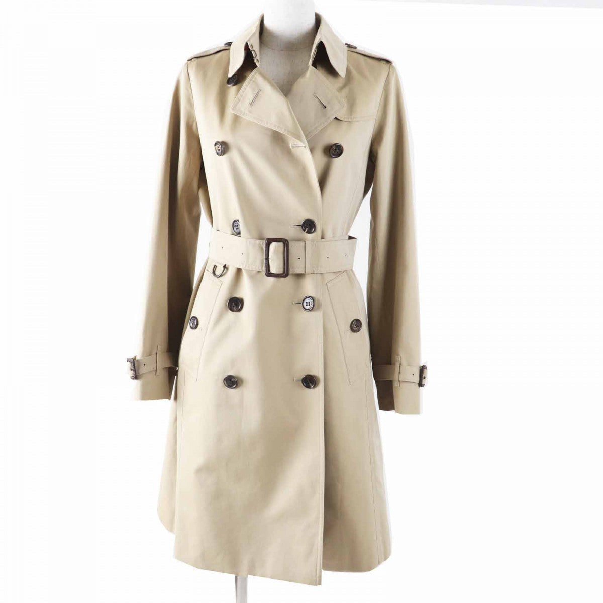 BURBERRY LONDON trench coat B1A89-630-51 Main: 100% cotton, Lining: cotton, Sleeve lining: cupra, Leather parts: cowhide, Liner: 100% wool beige Women 36