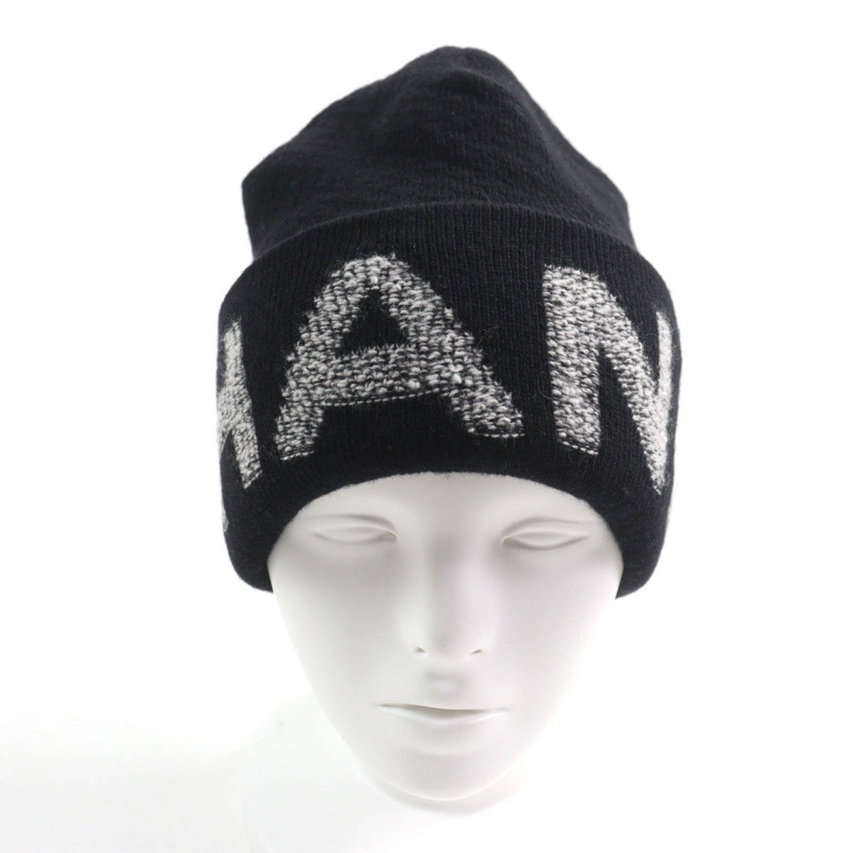 CHANEL Knit cap Main: 70% wool, Main: 30% cashmere black Women