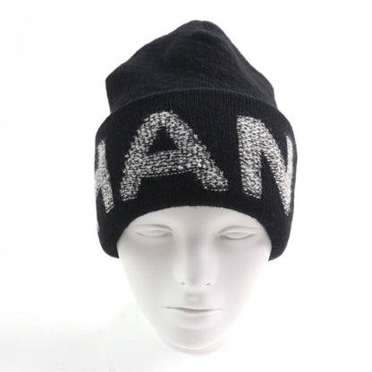 CHANEL Knit cap Main: 70% wool, Main: 30% cashmere black Women