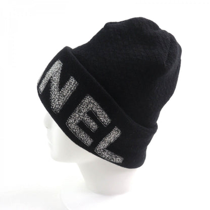 CHANEL Knit cap Main: 70% wool, Main: 30% cashmere black Women