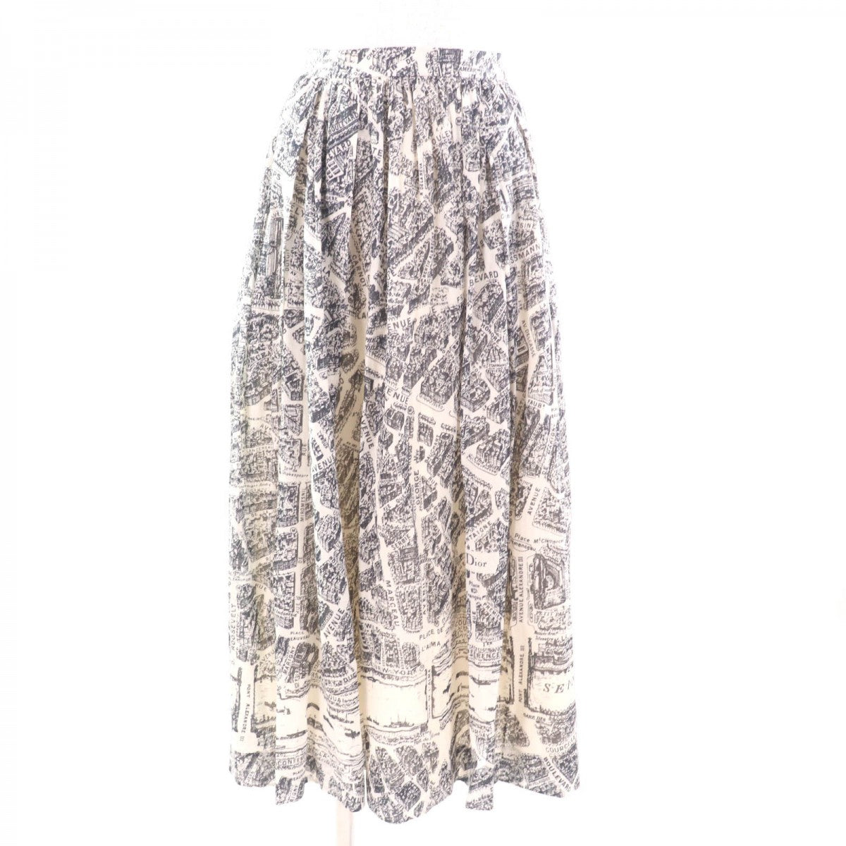 Christian Dior skirt 351J90A3294 cotton White black 38