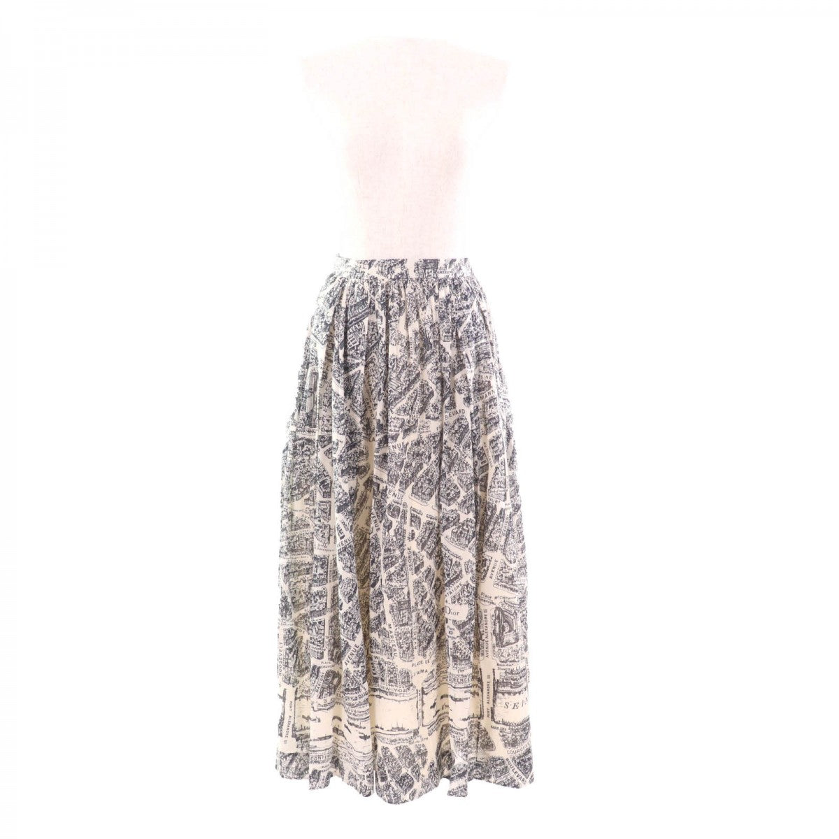 Christian Dior skirt 351J90A3294 cotton White black 38