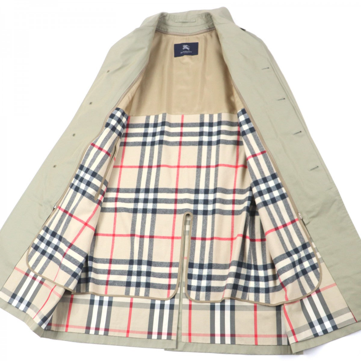 BURBERRY LONDON Stainless collar coat Outer: 100% cotton, Lining: cotton, Sleeve lining: polyester, Liner: 90% wool, Liner: 10% cashmere khaki mens