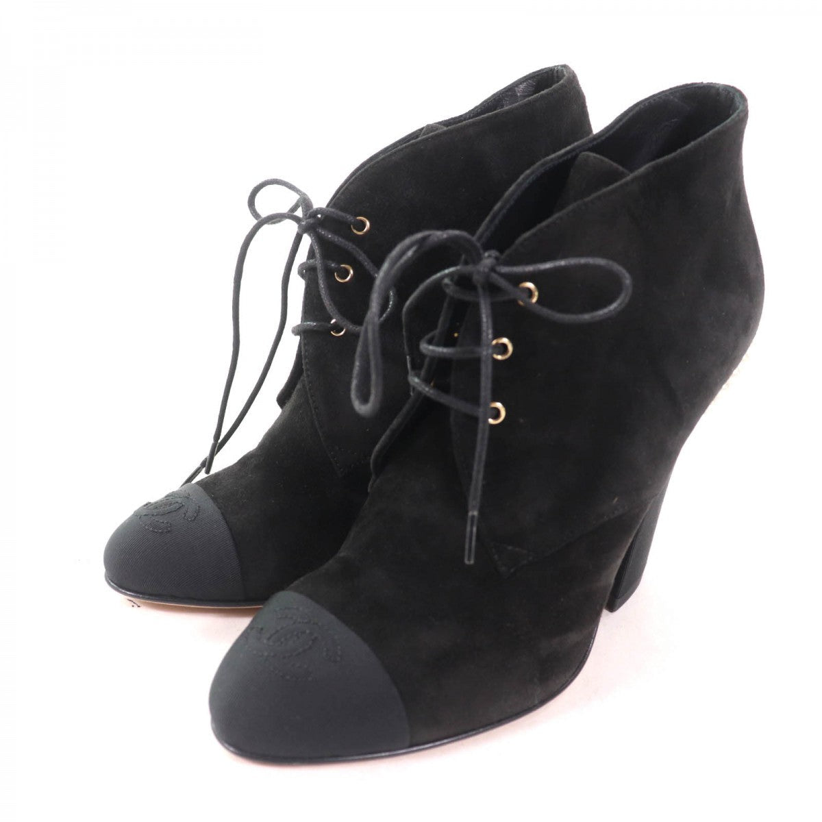 CHANEL Ankle boots G33443 Main: Suede leather black Women 35.5