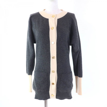CHANEL cardigan Main: 100% cashmere Gray beige Women S