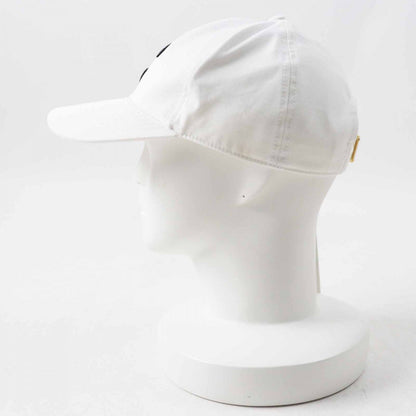 CELINE cap 2AUN1969P Main: 100% cotton, Lining: 100% cotton White black Initial Sequin Baseball Cap Women L