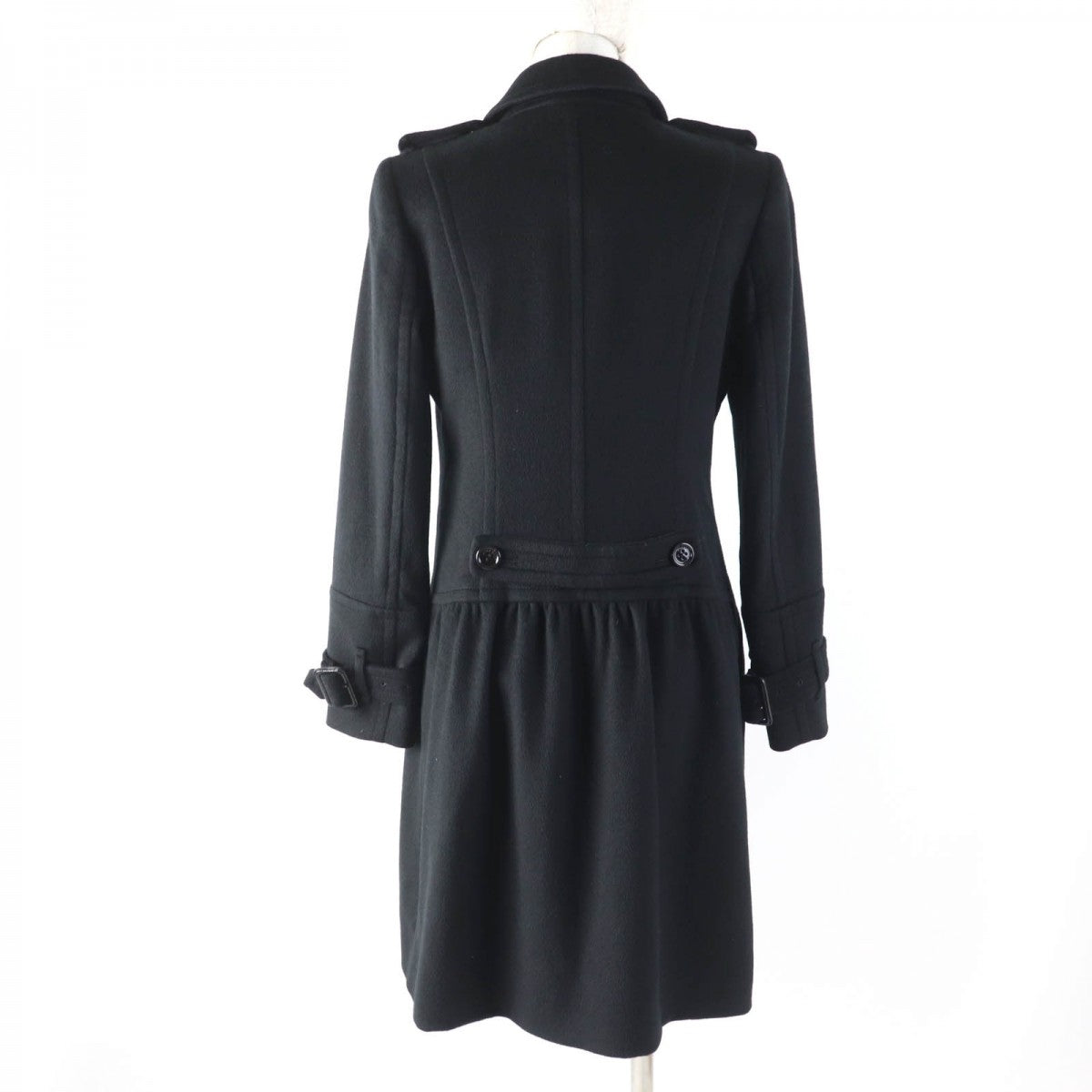 BURBERRY LONDON coat Main: 100% cashmere, Lining: Cupra, Part: Cowhide, Part: Cowhide, Part: Synthetic leather black Women 38