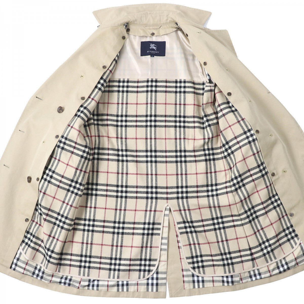 BURBERRY LONDON trench coat Outer: 100% cotton, Lining: cotton, Sleeve lining: polyester, Liner: 100% wool, Liner: 100% polyester beige Women 38