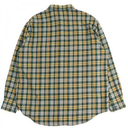 CELINE Long sleeve shirt 2C574954R Outer material: 52% cotton, Outer material: 34% wool, Outer material: 12% nylon, Outer material: 2% polyester Green Yellow type Loose Lumberjack mens 41
