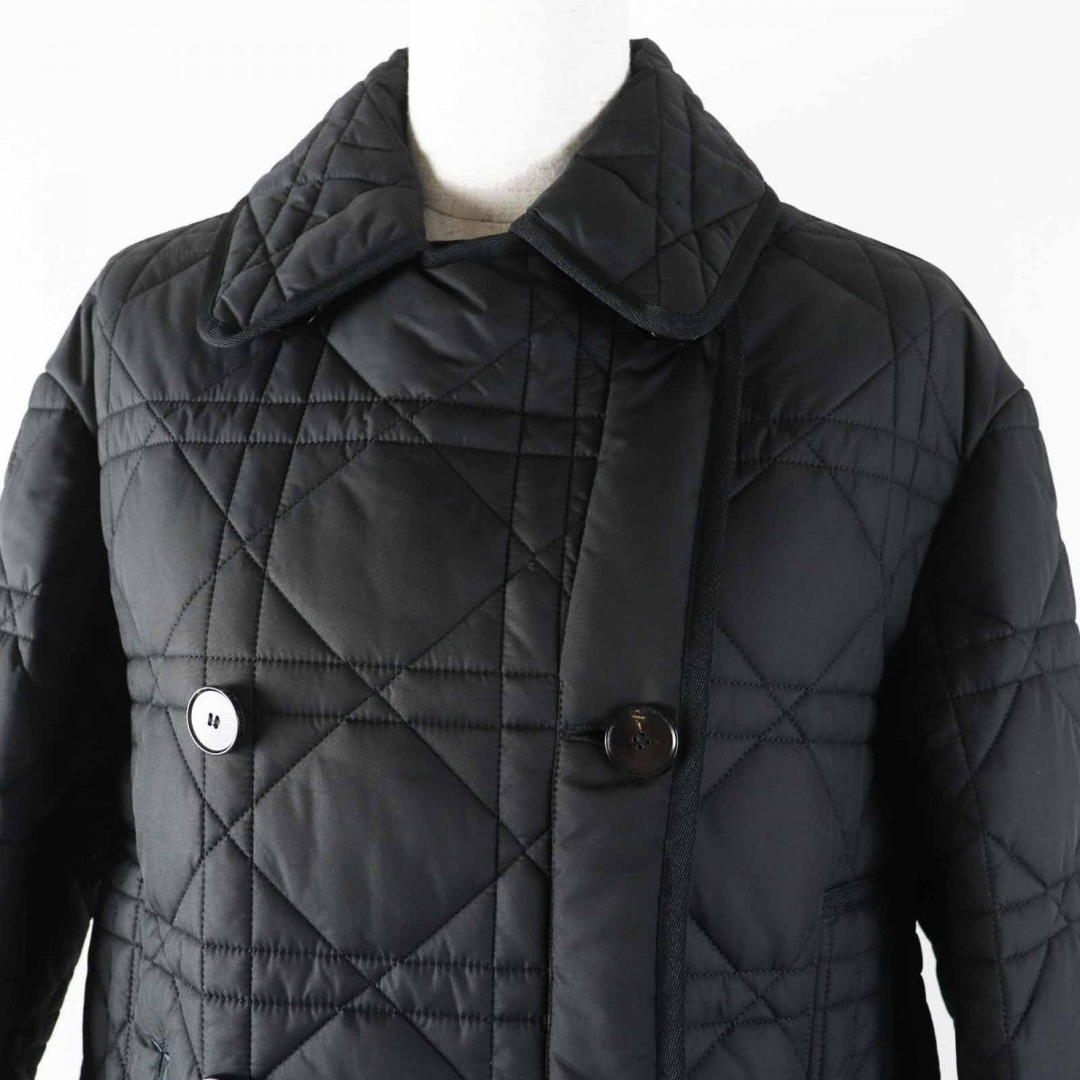Christian Dior Jacket 157C24A2827 Main: 100% polyester, Filling: 100% polyester black Microcannage technical taffeta Women 36