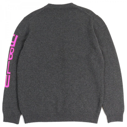 FENDI knit FZZ469 Main: 100% cashmere, Part: 100% nylon Charcoal gray pink mens 52