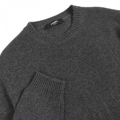 FENDI knit FZZ469 Main: 100% cashmere, Part: 100% nylon Charcoal gray pink mens 52