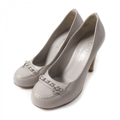 CHANEL pumps G31145 Main: Leather gray Women 36.5