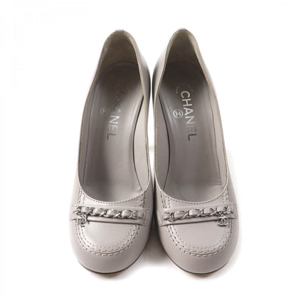 CHANEL pumps G31145 Main: Leather gray Women 36.5
