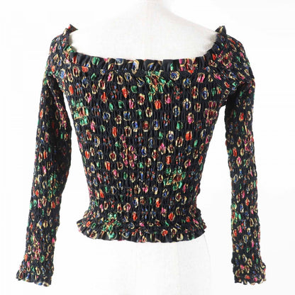 CHANEL blouse P70157 Main: 60% polyester, Main: 40% elastane, Lining: 73% polyamide, Lining: 27% elastane black multi Women 34