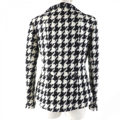 CHANEL Jacket P62358V47832 Main: 75% wool, Main: 15% polyamide (nylon), Main: 10% viscose (rayon), Lining: 61% wool, Lining: 16% silk Black White Women 36
