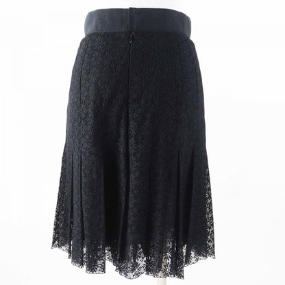 CHANEL Pleated skirt P51456 Main: 94% cotton, Main: 6% nylon, Lining: 100% silk black Women 36
