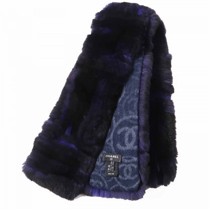 CHANEL Scarf 17B Main: 100% Orirug, Lining: 100% Cashmere Purple type Women