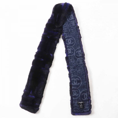 CHANEL Scarf 17B Main: 100% Orirug, Lining: 100% Cashmere Purple type Women