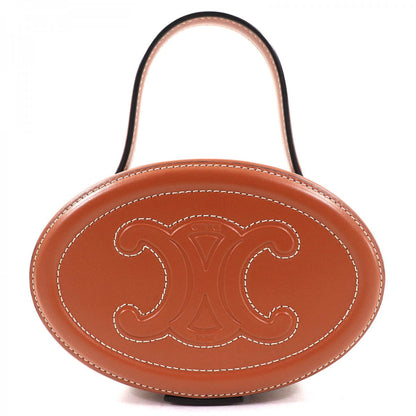 CELINE Handbag 198613 Main: Leather Tan (Brown) Oval Menodiaire Cuir Triomphe Women