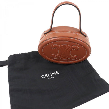 CELINE Handbag 198613 Main: Leather Tan (Brown) Oval Menodiaire Cuir Triomphe Women