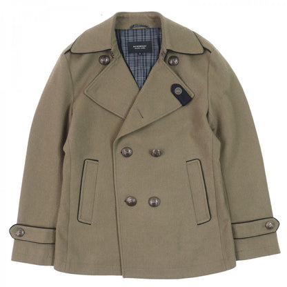 BURBERRY BLACK LABEL Double breasted jacket Outer: 90% wool, Outer: 10% nylon, Part: 100% acrylic, Lining: cupra, Lining: polyester Khaki type mens M