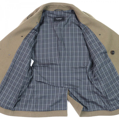 BURBERRY BLACK LABEL Double breasted jacket Outer: 90% wool, Outer: 10% nylon, Part: 100% acrylic, Lining: cupra, Lining: polyester Khaki type mens M