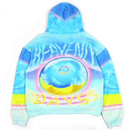 CELINE Hoodie 2Y698468Q Outer: 100% cotton, part: 96% cotton, part: 4% polyurethane Blue type Multicolor Marcelo Lavin Heavenly Days mens L