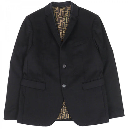 FENDI tailored jacket FJ0562 Outer: 100% cashmere, Lining: 70% silk, Lining: 30% polyester, Sleeve lining: 100% silk, Part: 100% cupra black mens 52
