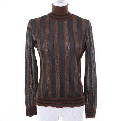 FENDI tops FZY923 silk Brown Black type 38