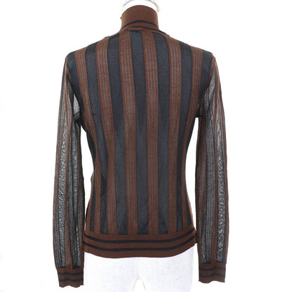 FENDI tops FZY923 silk Brown Black type 38