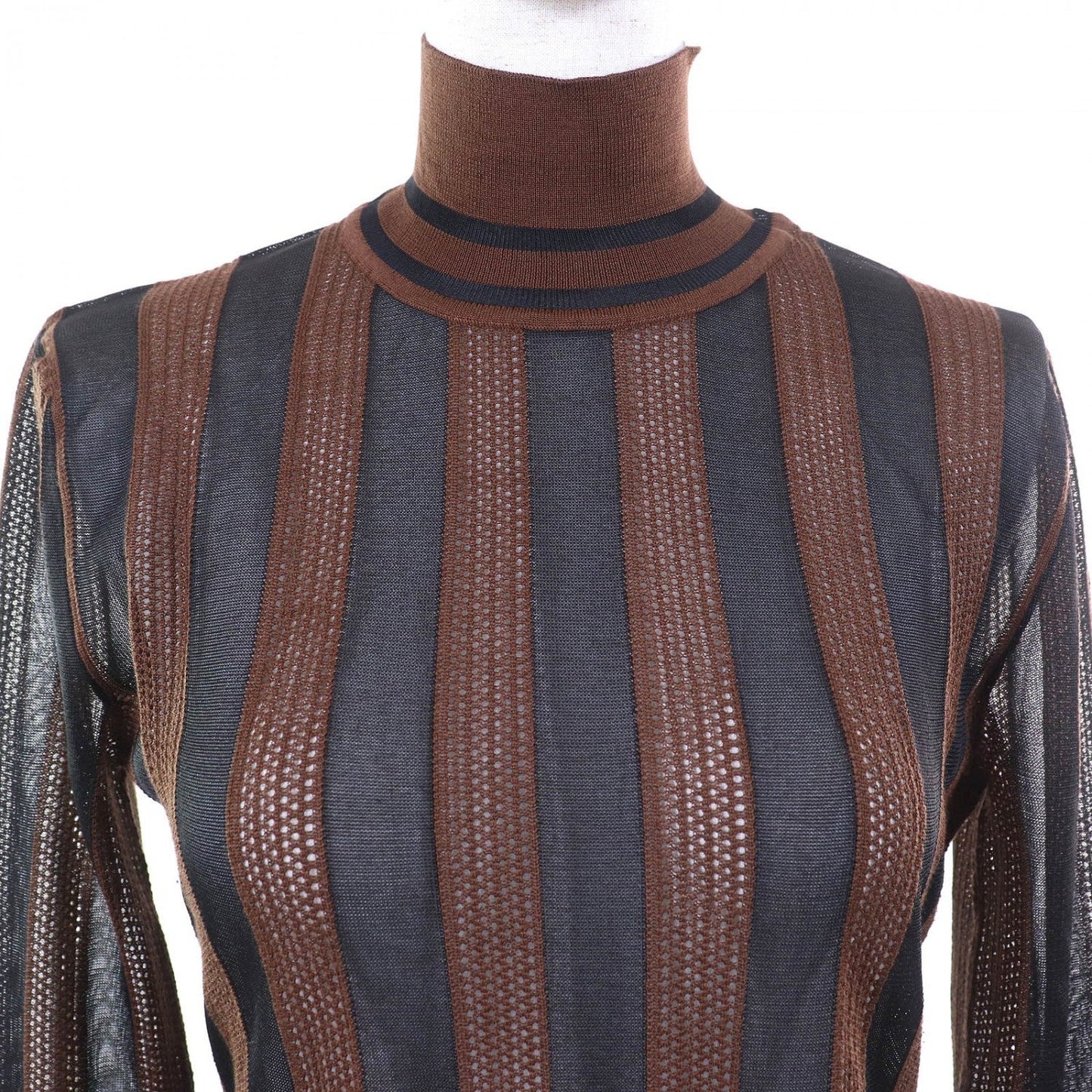 FENDI tops FZY923 silk Brown Black type 38