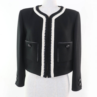CHANEL Jacket 22C P71865V63363 silk black 36